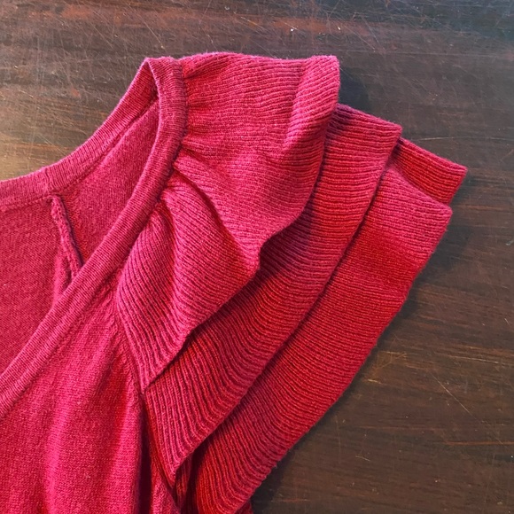 Express Red Knit Top - Picture 3 of 5